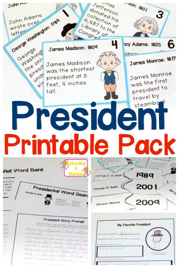 Kids in 3rd-5th grade will love learning about the presidents with these president worksheets! Kids will boost language arts skills and history together!