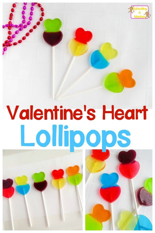 Easy DIY heart lollipops! Whip up these fun Valentine' candy recipes for heart lollipops that can be made in under 10 minutes!