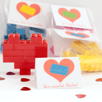 Love Valentine's Day? You'll love these adorable printable heart non-candy LEGO valentines perfect for classroom parties or just for fun!