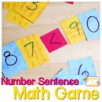 Help first and second graders solidify math facts with this fun hands-on number sentence game! Kids will love doing math this way!