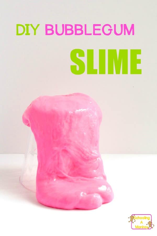 This bubblegum slime recipe looks and feels just like ABC chewed gum! It is delightfully gross and would make a perfect practical joke! #slime #slimer #slimerecipes #kidsactivities