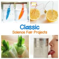 These classic science fair projects are perfect for kids in elementary school! Find everything from moldy bread to a potato battery and more!