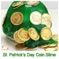 This St.Patrick's Day, make this treasure hunt St. Patrick's Day slime! Kids will love playing with the slime and finding the hidden coins.