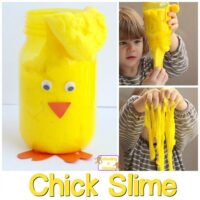 This chick Easter slime is adorable and oh-so-perfect for Easter! Add it to an Easter basket or play with it just for fun!