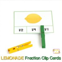 Love lemons? Love lemonade? Kids will love these adorable lemon fraction clip cards that help them identify fractions in lemons and lemonade! So much fun!