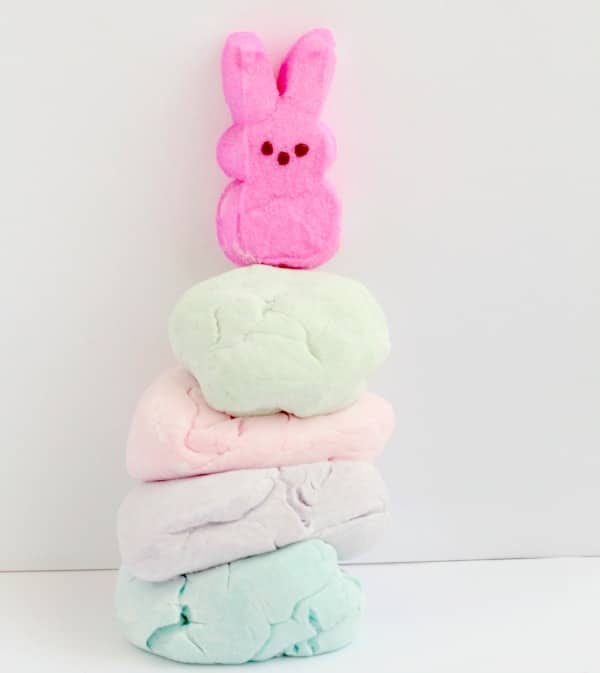 If you love or hate Peeps, you can't deny they are adorable! You don't have to like eating Peeps to make this super-fun Peeps playdough recipe!