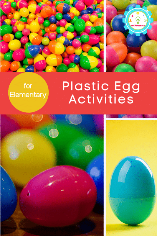 If you can't get real eggs this spring, these Easter STEM Activities with Plastic Eggs provide a fun substitute for Easter STEM activities!