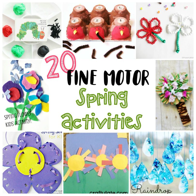 These spring fine motor activities are the perfect thing to add to your spring them at school, home, or at a home preschool!