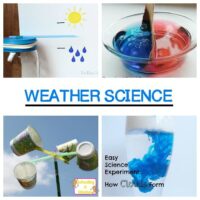 Try these weather science experiments and learn all about weather science in a hands-on way that kids will love! Weather science for kids is so much fun!