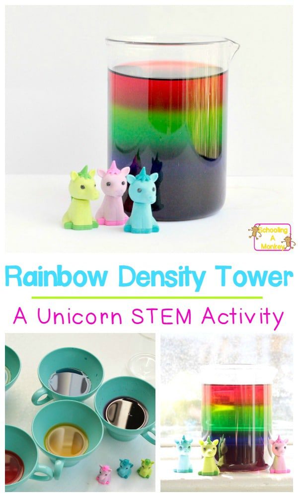 Cosa mangiano gli unicorni? Mangiano arcobaleni di zucchero! Impara come creare la tua torre di densità arcobaleno di zucchero in questo esperimento ispirato a Zoey e Sassafras.