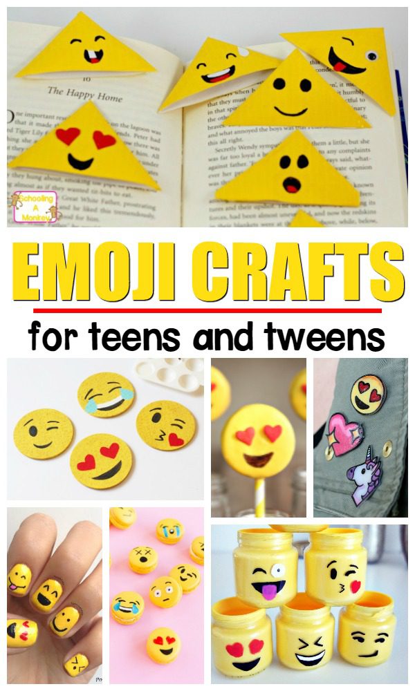 Kids will love celebrating with these happy and fun emoji crafts and emoji activities for kids! The perfect tween crafts and summer activities for kids!