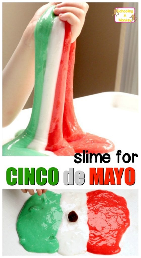 Celebrating Cinco de Mayo? Make it even more festive and educational with Cinco de Mayo slime! This educational Cinco de Mayo activity is perfect for kids!