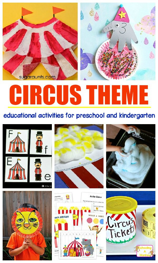 Learning is fun with these hands-on circus activities for preschool and kindergarten! This preschool circus theme is a fun early learning thematic unit. 