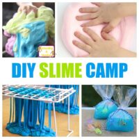 Embrace the fun of slime with this super fun backyard summer camp theme featuring slime recipes! Slime summer camp will make wonderful summer memories.