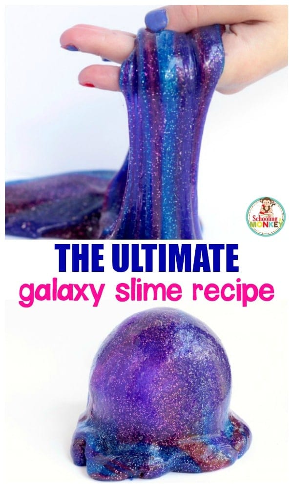 This super easy slime recipe is the ultimate guide in how to make galaxy slime. Kids will love this DIY version of slime they can make at home!