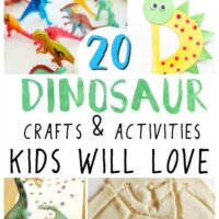 Most kids love dinos. These dinosaur crafts are exciting and fun for kids and will fit perfectly with any dinosaur theme or dinosaur unit study.