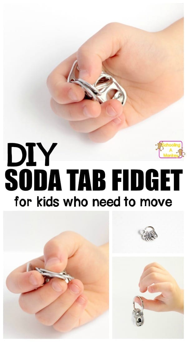 This DIY fidget toy uses soda tabs to make the easiest fidget toys for kids ever! Kids with ADHD will love these DIY fidgets they can take to school!