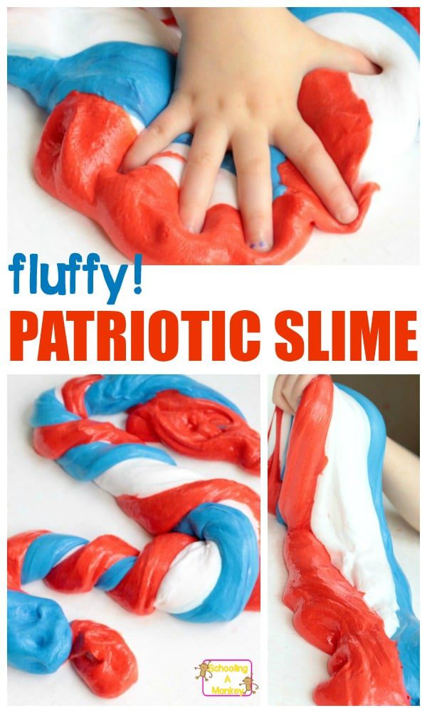 Love slime? You'll love this patriotic and fluffy twist on regular patriotic slime! Red white and blue slime is a fun slime recipe!