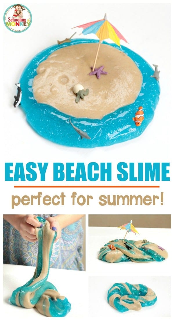 Transform ordinary sand slime into a thing of wonder with this beach sand slime recipe! Kids will love playing with this slime made with laundry starch.