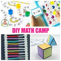 Keeping math skills boosted in the summer doesn't have to be boring! Use these ideas to make your own DIY math summer camp at home!