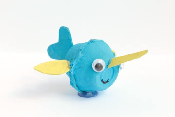 Egg carton crafts are easy and make perfect summer crafts for kids. If you're making ocean crafts, don't miss this simple egg carton narwhal craft!