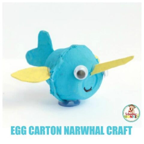 Easy and Fun Ocean-Ready Narwhal Craft Using Egg Cartons!