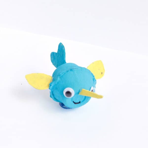 Egg carton crafts are easy and make perfect summer crafts for kids. If you're making ocean crafts, don't miss this simple egg carton narwhal craft!