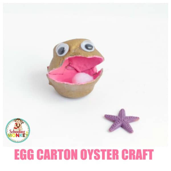 This super fun ocean craft is the perfect summer activity for kids! This egg carton oyster craft for kids is simple to make, and super adorable!
