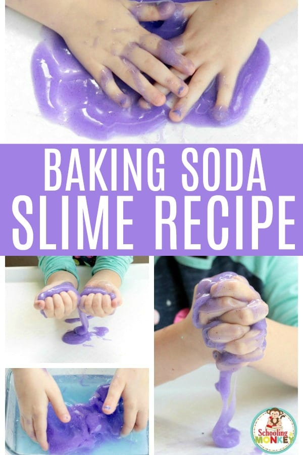 Learn how to make slime with baking soda. This easy baking soda slime recipe is the secret to making slime safe for sensitive skin. This borax-free slime is the perfect slime safe for kids. You can even use it as a preschool slime recipe! Don’t miss out on the best slime recipe with baking soda. #slimerecipes #slime #slimer #kidsactivities #learningactivities