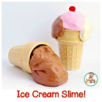 If you're a slime lover, you'll love this fun slime recipe that looks just like real ice cream! This fun ice cream slime is a super fun ice cream activity!