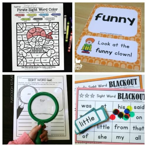 Hands On Sight Word Activities for Kindergarten and First Grade