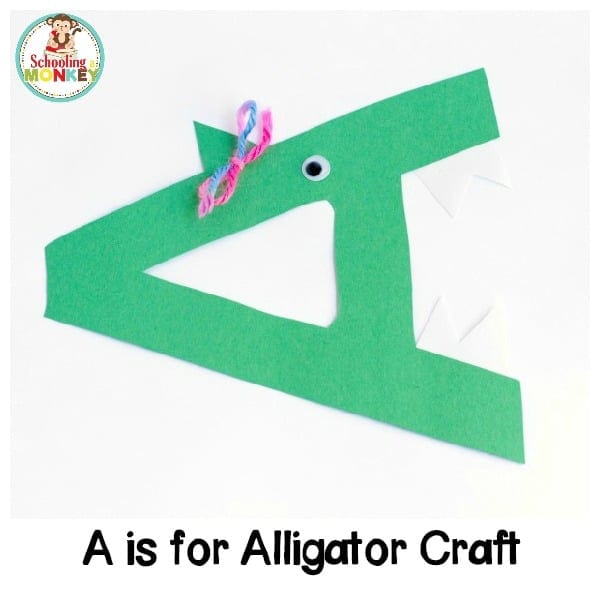 Make learning the letter A so much more fun with this hands-on A is for alligator letter craft! Kids will love putting together this simple alphabet craft. 