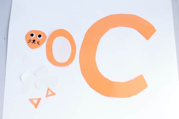 Make learning letters fun with these adorable alphabet crafts! The C is for cat letter craft is a fun way to teach the hard C sound to kids. 