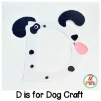 Kids will love transforming the letter D into a fun and happy dog with this D is for dog letter craft! This activity fits in with all alphabet crafts.