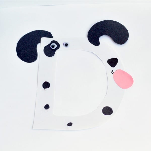 Kids will love transforming the letter D into a fun and happy dog with this D is for dog letter craft! This activity fits in with all alphabet crafts. 