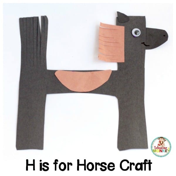 Teach the letter H with this super simple H is for horse letter craft. This is the perfect kindergarten craft using hands on activities to teach letters.