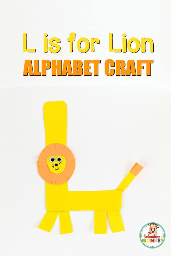 If you are teaching the letter L, you will love the L is for lion letter craft! It's a fun alphabet craft perfect for kindergarten activities!