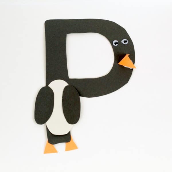 Alphabet crafts are a fun way to introduce letters to preschoolers and kindergarten kids. This P is for penguin letter craft is the perfect intro to Ps. 