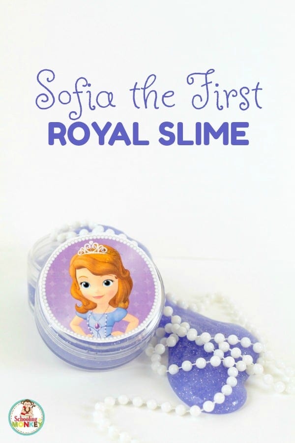 Kids will love this sparkly Sofia the First Slime inspired by the Amulet of Avalor! This slime would make a perfect Sofia the First party favor.