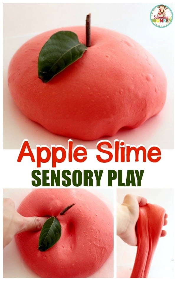 Kick off the fall season with this super fun fluffy apple slime! Kids will love combining science and sensory experiences in this STEM activity. 