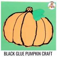 Bring some of the feeling of autumn into the classroom with this fun black glue pumpkin craft. Kids will love this easy fall craft!