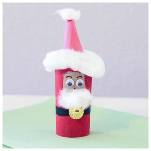 Crafting is fun and easy this Christmas with this simple gnome-inspired cardboard tube Santa craft. Kids will love making this craft in class or at home. 