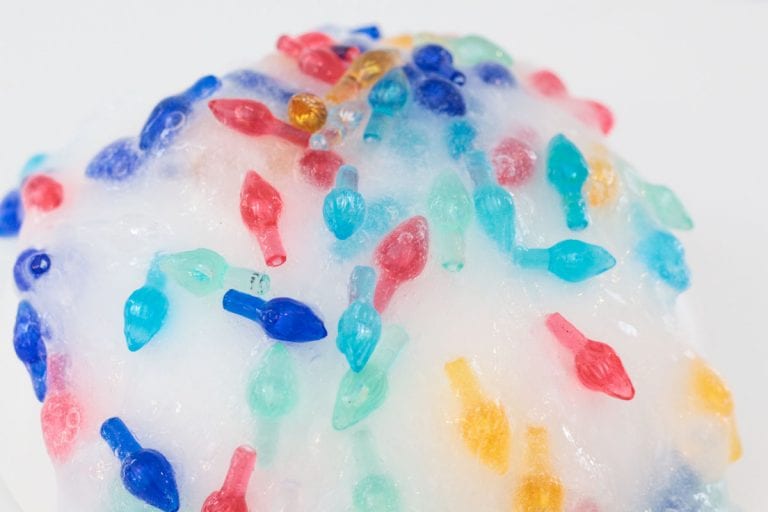 Christmas is way more fun when it glows! Make this fun Christmas lights slime that has a STEAM element when you make the slime glow!