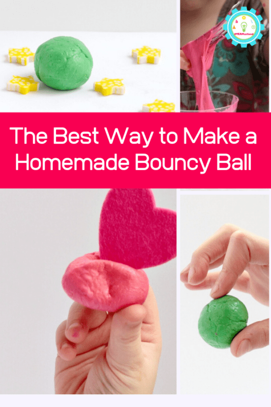 Bored? Make these bouncy balls using just borax, glue, and corn starch! Kids will be amazed at how easy it is to make a homemade bouncy ball!