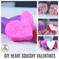 Looking for non-candy valentines? The DIY heart valentine squishy is the perfect valentine craft to make for your classmates! These DIY squishies will provide endless fun!
