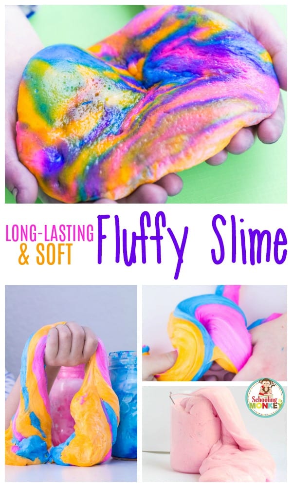 How to make fluffy slime without borax. The best fluffy slime recipe. #slimerecipe #slime #sensory #kidsactivities