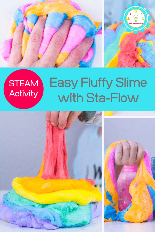 Want to know how to make fluffy slime with sta flo? This fluffy slime with liquid starch recipe will show you how to make fluffy slime without borax and how to make fluffy slime with shaving cream.