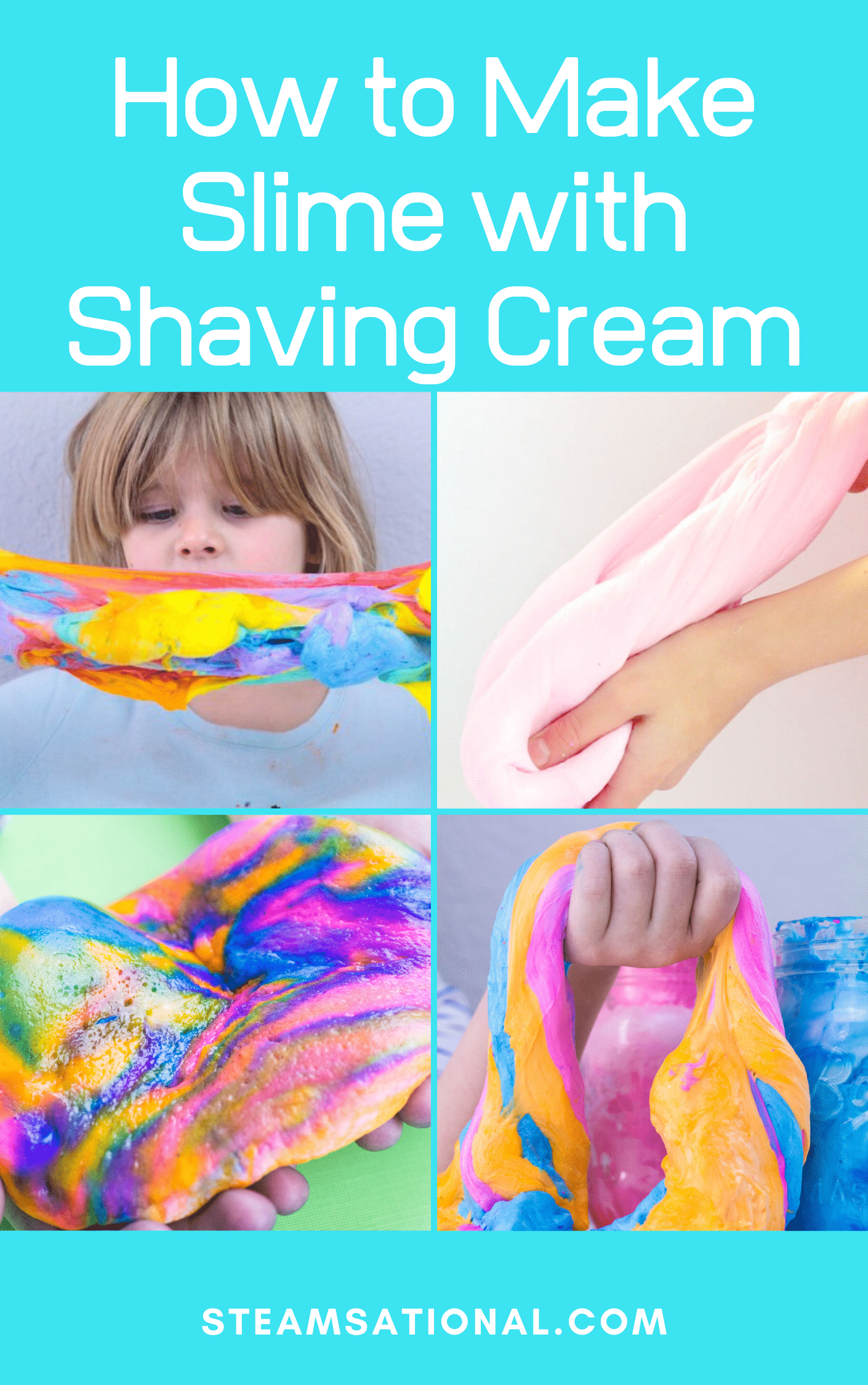 Want to know how to make fluffy slime with sta flo? This fluffy slime with liquid starch recipe will show you how to make fluffy slime without borax and how to make fluffy slime with shaving cream.