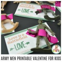 If you need a creative and boy-friendly valentine, these army men printable valentines are the perfect non-candy valentines for your son's classroom!