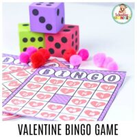 Make math fun this Valentine's Day with this printable Valentine bingo game! This game makes the perfect math activity for a Valentine's Day theme!